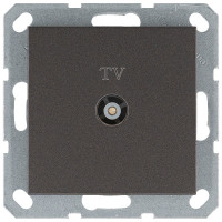 Jasmart Розетка TV Φ9.5mm оконечная с накладкой, цвет Мокко