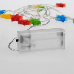 Гирлянда светодиодная Звездочки 1.5м 10LED мультиколор 0.1Вт IP20 провод ПВХ прозр. элементы питания 2хAA (не в компл.) Neon-Night 303-090