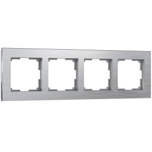 W0041706/ Рамка на 4 поста Aluminium (алюминий)