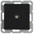 Jasmart G Черный матовый Розетка TV проходная G6002PB