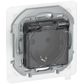 IEKINSPIRIA Розетка 1-местная с заземлением с защитными шторками и крышкой 16А IP44 6737431 антрацит IEK