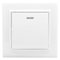 Выключатель 1-кл. СП Минск 10А IP20 с индикатором бел. Basic EKF ERV10-121-10