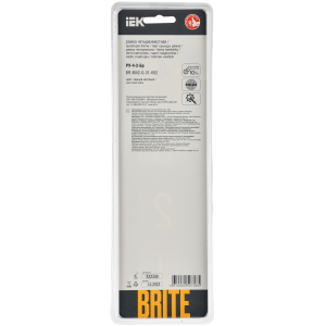 BRITE Рамка 4-местная РУ-4-2-Бр стекло черный матовый IEK