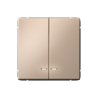 ARTGALLERY 2-клавишный ВЫКЛЮЧАТЕЛЬ с подсветкой, сх.5а, 10АХ, механизм, быстрозажим. клем., ПЕСОЧНЫЙ GAL001253S