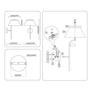 Настенный светильник E14*1