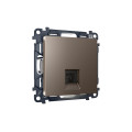 MA642010 Комплект механизма компьютерной розетки ALFA Темная бронза матовый RJ-458P8C CAT6 с шторкой QUANT AP6420, VM188 AMBRELLA VOLT
