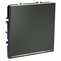 Выключатель встраиваемый VOLTUM S70 одноклавишный с подсветкой 10А, (титан)