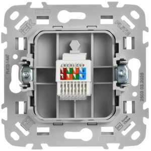 FLITE Розетка компьютерная RJ45 категория 5Е UTP РК5е-1-0-ФлА алюминий IEK
