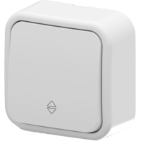 Arvia Electric, Aria, Выключатель одноклавишный проходной, IP-20 белый