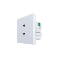 ZIMA Розетка 2-ая USB разъем белая  