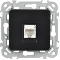 FLITE Розетка компьютерная RJ45 категория 5Е UTP РК5е-1-0-ФлЧ черный IEK