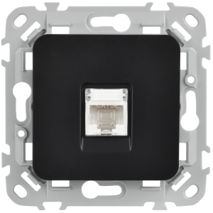 FLITE Розетка компьютерная RJ45 категория 5Е UTP РК5е-1-0-ФлЧ черный IEK