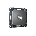 MO663050 Комплект механизма TV розетки SAT 5-2400MHz 3.5dB OMEGA Антрацит серый QUANT OP6630, VM215 AMBRELLA VOLT