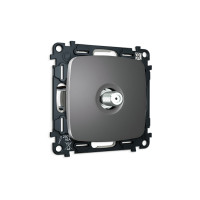 MO663050 Комплект механизма TV розетки SAT 5-2400MHz 3.5dB OMEGA Антрацит серый QUANT OP6630, VM215 AMBRELLA VOLT