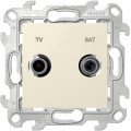 Розетка TV-SAT Simon SIMON 24 HARMONIE, скрытый монтаж, слоновая кость, 2410485-031