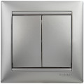 Механизм выключателя 2-кл. СП Valena 10А IP31 250В алюм. Leg 770105