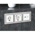 MA129010 Комплект механизма электрической розетки ALFA Белый матовый 2USB AA 18W быстрая зарядка сз QUANT AP1290, VM155 AMBRELLA VOLT