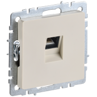 BRITE Розетка компьютерная RJ45 кат.6 РК11-БрКр бежевый IEK
