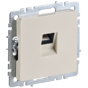 BRITE Розетка компьютерная RJ45 кат.6 РК11-БрКр бежевый IEK