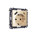 MA610010 Комплект механизма электрической розетки ALFA Шампань 2USB AC 20W быстрая зарядка сз QUANT AP6100, VM160 AMBRELLA VOLT