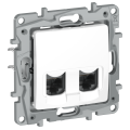 IEKETIKA Розетка компьютерная двойная RJ45 категория 6 UTP 6722541 белый IEK