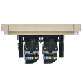 FORTE&PIANO Розетка компьютерная двойная RJ45 кат.5E FP433 ваниль IEK