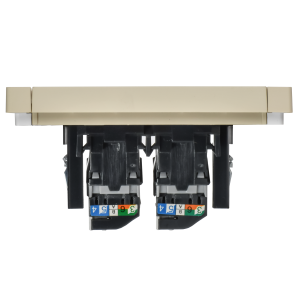 FORTE&PIANO Розетка компьютерная двойная RJ45 кат.5E FP433 ваниль IEK