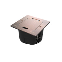 MultiDesk Лючок на 2 модуля IP44 с монтажной коробкой для стены, фальшпола, стола МЕДЬ, тип MDK20 MDK20102CA