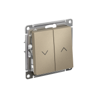 ATLASDESIGN 2-клавишный ВЫКЛЮЧАТЕЛЬ ДЛЯ ЖАЛЮЗИ, сх.4, 10А, механизм, ШАМПАНЬ ATN000519