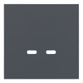 Лицевая панель для розетки USB C/C, RIKETT базальт (35675 BT)