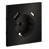 Накладка для розетки с заземлением и защитными шторками, с USB A+C, S70 Metal (антрацит)