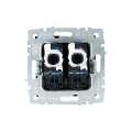 BRITE Розетка компьютерная двойная RJ45 кат.6 РК11-2-БрГ графит IEK