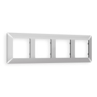 AF110404 Рамка ALFA Line Серебро глянец 4-ая AMBRELLA VOLT