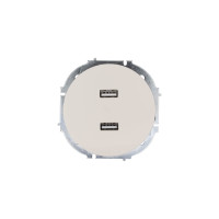 OSEN Розетка 2-ая USB разъем слоновая кость  