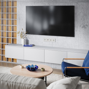 Накладка для розетки TVRJ45 кат. 6, S70 хлопок