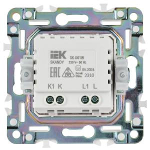 SKANDY Светорегулятор поворотный 600Вт SK-D01W арктический белый IEK