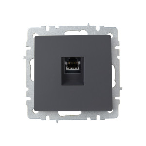 BRITE Розетка компьютерная RJ45 кат.6 РК11-БрГ графит IEK
