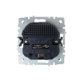BRITE Розетка 1-местная с заземлением с защитными шторками 16А с USB AA 5В 3,1А РЮш10-2-БрГ графит IEK