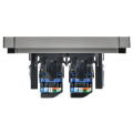 FORTE&PIANO Розетка компьютерная двойная RJ45 кат.6 FP534 сталь IEK