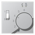 Накладка на термостат Jung LS METAL, алюминий, ALFTR231PL