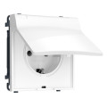 MS108010 Комплект механизма электрической розетки SIGMA Белый глянец 50Hz 2PE сз сш и крышкой IP44 16A-250V QUANT PRO SP1080, PR141
