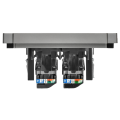 FORTE&PIANO Розетка компьютерная двойная RJ45 кат.5E FP533 сталь IEK