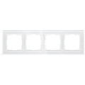 Рамка Smartbuy 4-местная стекло белая Нептун SBE-05w-Glass-FR-4