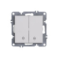 Выключатель двухклавишный проходной механизм бел Arvia Electric Lavin Karen 50 01 1000 211
