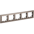 BRITE Рамка 5-местная РУ-5-БрТБ темная бронза IEK
