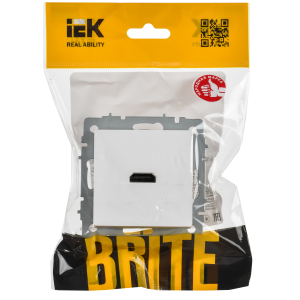 BRITE Розетка HDMI РHDMI-0-БрАБ арктический белый IEK