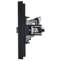 FORTE&PIANO Розетка двойная TV+RJ45 кат.5E FP136M металл черный IEK