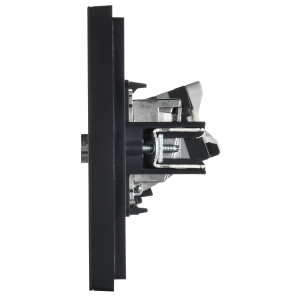 FORTE&PIANO Розетка двойная TV+RJ45 кат.5E FP136M металл черный IEK