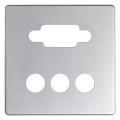 Накладка на розетку VGA+3RCA Simon SIMON 82 DETAIL, скрытый монтаж, холодный алюминий, 8200092-093