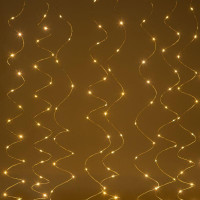 Гирлянда светодиодная Занавес 3х3м 300LED тепл. бел. IP20 220В с пультом USB Эра Б0055999